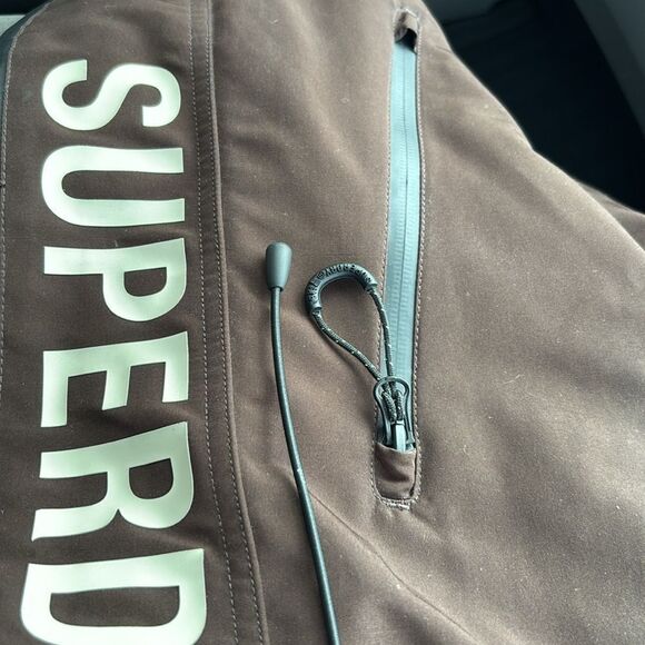 Superdry Windcheater Jacket Coat Brown Size Large - Picture 11 of 11